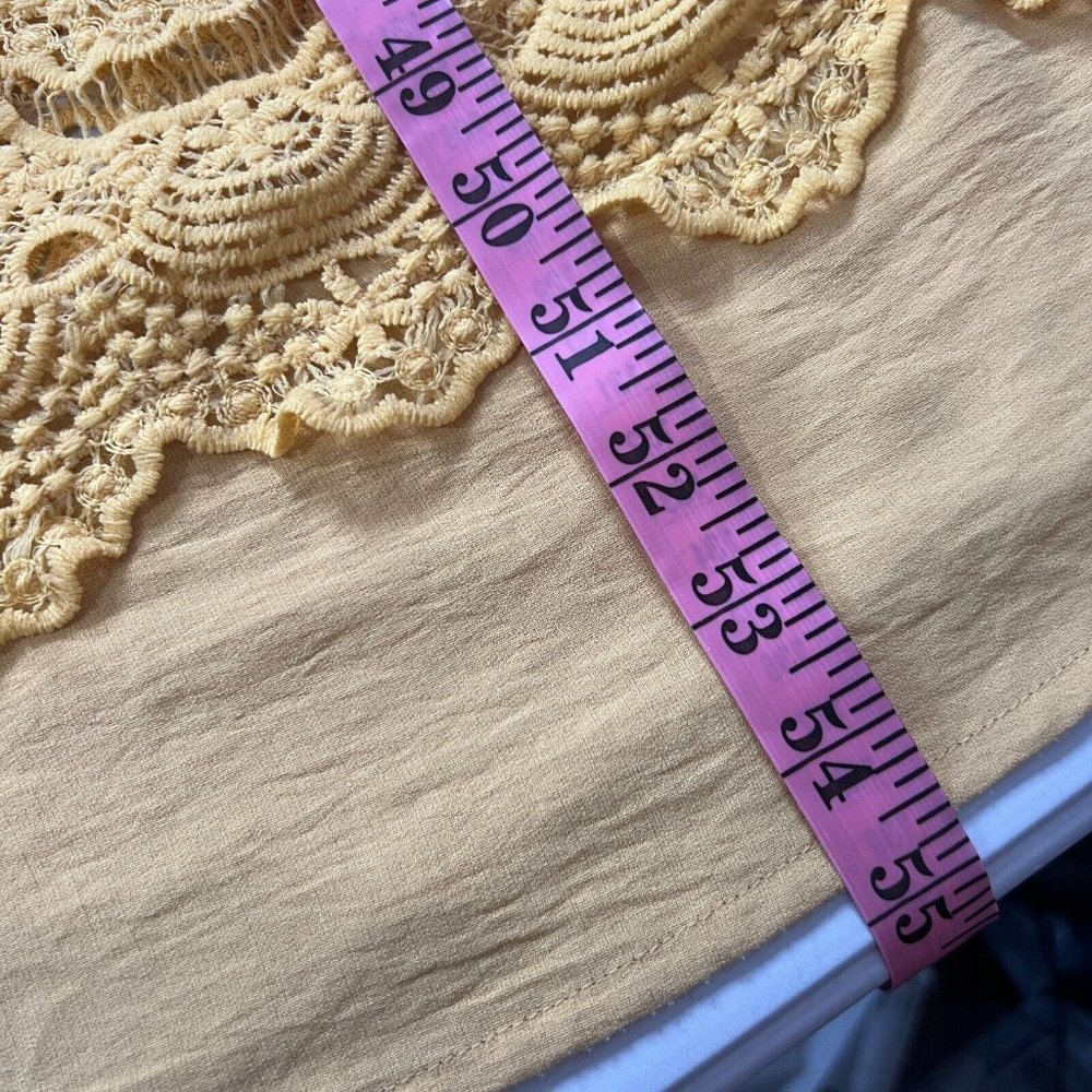 Baltic Børn Bondi Maxi Long Dress Mustard Yellow Bohemian Lace Size S Small - Picture 9 of 12